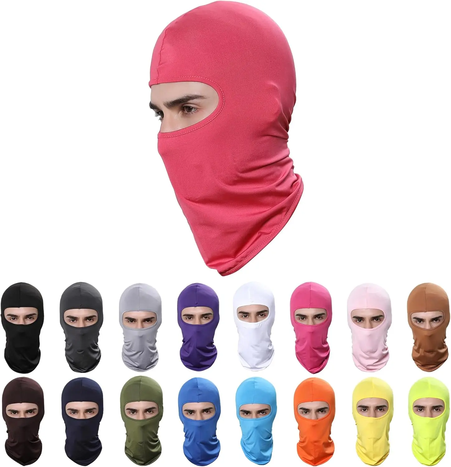 Sports Pukavt 1-6 Pack Balaclava Face Mask, Ski Mask for Men Women| UV Protection,Windproof,Breathable Material,Suitable for Motorcycle Snowboard Cycling