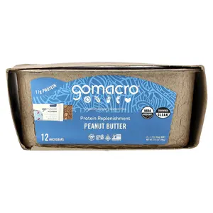 GoMacro MacroBar®, Protein Replenishment, Peanut Butter, 12 Bars, 2.3 oz (65 g) Each