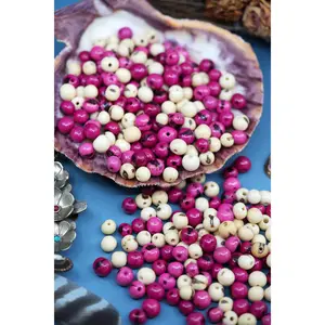 Sweetheart Mix: Pink and White, Acai Beads from South America, 8-10mm / Pick your Qty
