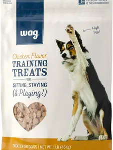 Wag Chicken Flavor Dog Training Treats – 1 lb (16 oz) Bag, Amazon Brand