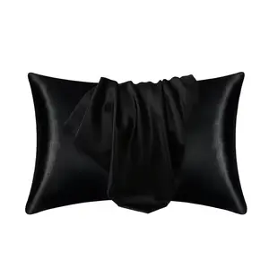Silky Satin Pillowcase Set, Soft Smooth Bedding Accessories, Luxury Silk Feel, Perfect for Skincare, Improves Sleep Quality