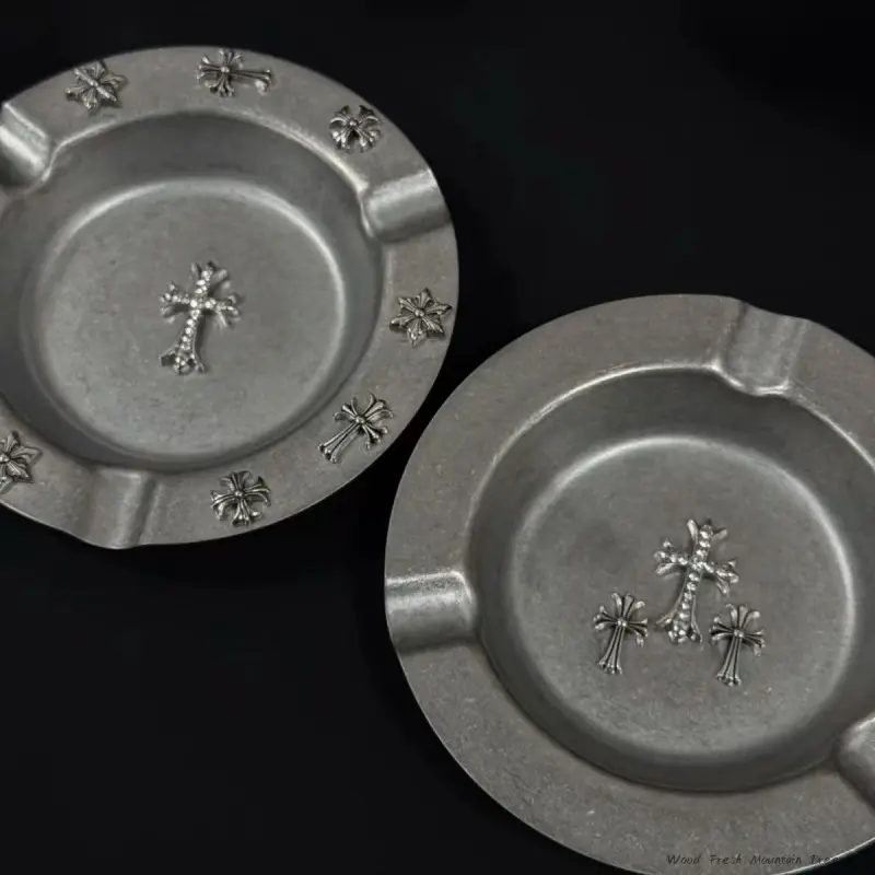 Stylish, minimalist, and retro-inspired round-shaped high-end ashtray