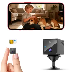 4G LTE Cellular Camera Wireless No WiFi Security Hidden Camera with 4G SIM Card, 20 Days Standby Battery, 4K HD Night Vision Car/Truck Spy Camera, Radar AI Motion