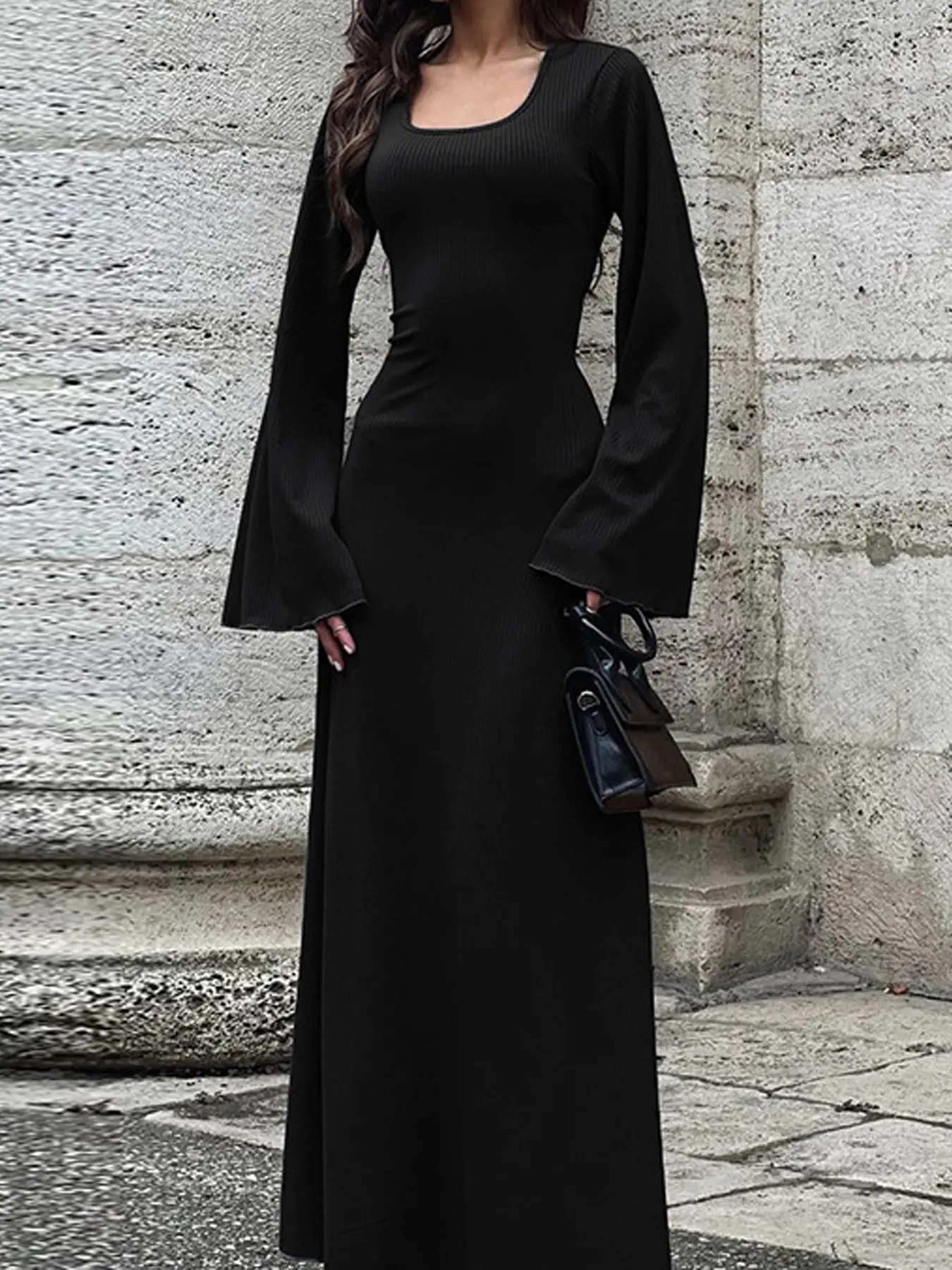 black long sleeve semi formal dresses - TikTok Shop