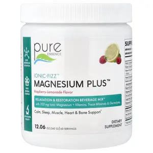 Pure Essence lonic-Fizz™, Magnesium Plus™,  Raspberry Lemonade, 12.06 oz (342 g)