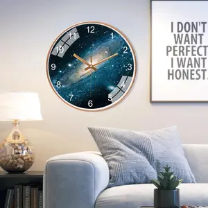 Silent Minimalist Wall Clock Nordic Art Stlye Modern Creative Starry Sky Hanging Clock For Living Room Kitchen Quartz Analog Clock