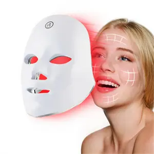 Red Light Therapy, 7 Color LED Light Face Mask, Photon Skin Rejuvenation For Daily Care, Cordless, Rechargeable, Ideal Gift For Women, Summer Gift Skincare Facial