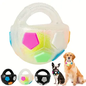 1 PCS Football Shaped Pet Toy, Durable Squeaky Dog Chew Toy, Dog Teeth Cleaning And Biting Training Toy, Fun Indoor And Outdoor Playing Ball, Interactive Training Ball, Interactive Tough Chewer