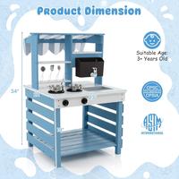 Blue w/Double-sided Mud Kitchen & Grocery Store