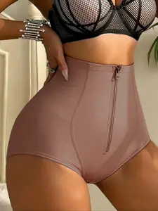 1 Count Women's High Waist Comfort Shapewear Bottoms,Tummy Control Shaper Panty with Zipper and Adjustable Hook & Eye,High Stretch Shapewear Short for Daily Wear, Butt Lifting Compression Brief, Suitable for Workout and Shaping Shorts, High Stretch Girdle