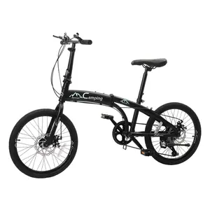 20 Inch Heavy Duty Foldable Commuter Bicycle Black High Carbon Steel 150kg Capacity Portable Urban Travel Cycling Gear