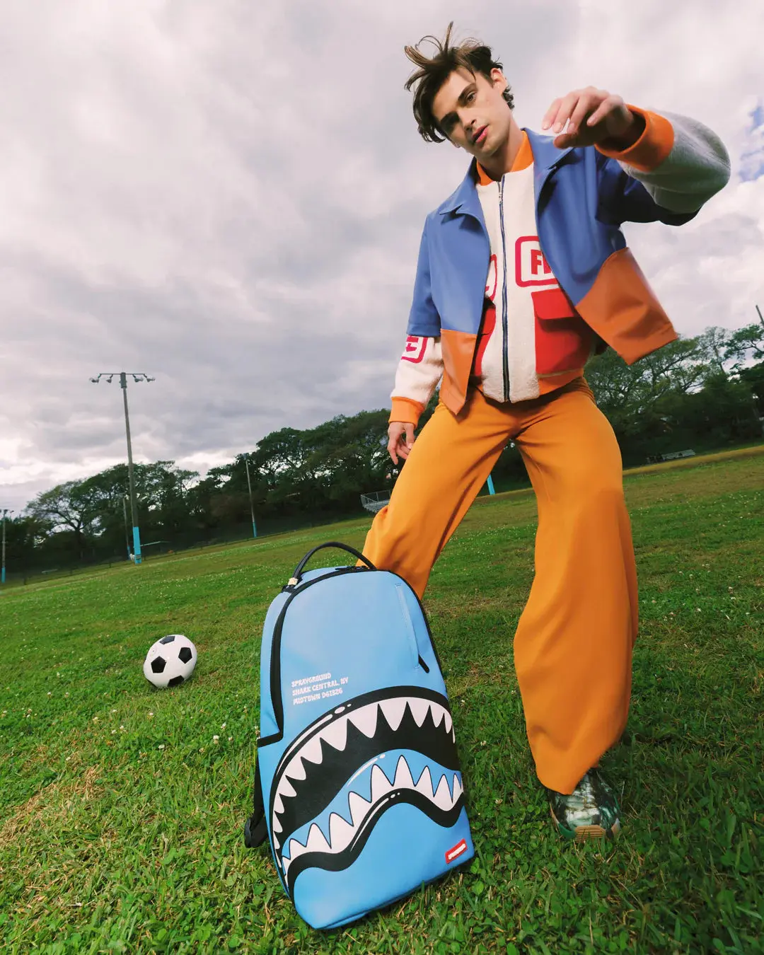 SPRAYGROUND 'Shark Central Bubble Shark Sky Blue' Backpack