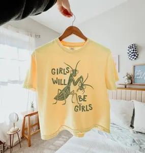 Feminist Boxy Top – Girls Will Be Girls, Empowerment Graphic Style