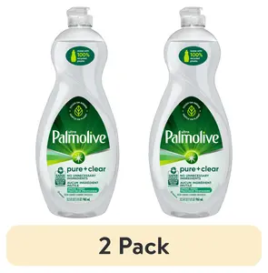 (2 Pack) Palmolive Ultra Pure + Clear Liquid Dish Soap, Spring Fresh Scent, 32.5 Fluid Ounce Bottle Colgate-Palmolive Company