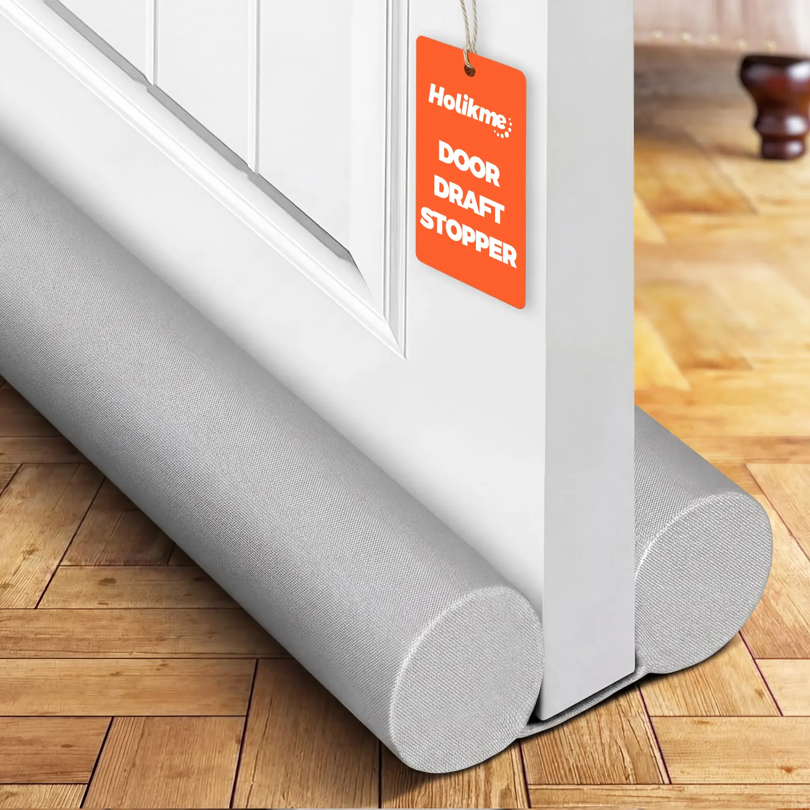 Holikme 36" 1-Pack Door Draft Stopper, Self adhesive weather stripping,Extra Thick Foam Under Door Seal Strip, Door Bottom Weather Stripping Draft Guard for Blocking Cold Air, Wind, Dust & Noise