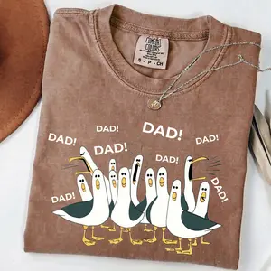 Comfort Colors Custom Seagull Mom Dad Shirt, Funny Mom Dad Graphic Tee, Appreciation Gift, Father's Day Outfit, Unisex Casual T-Shirts