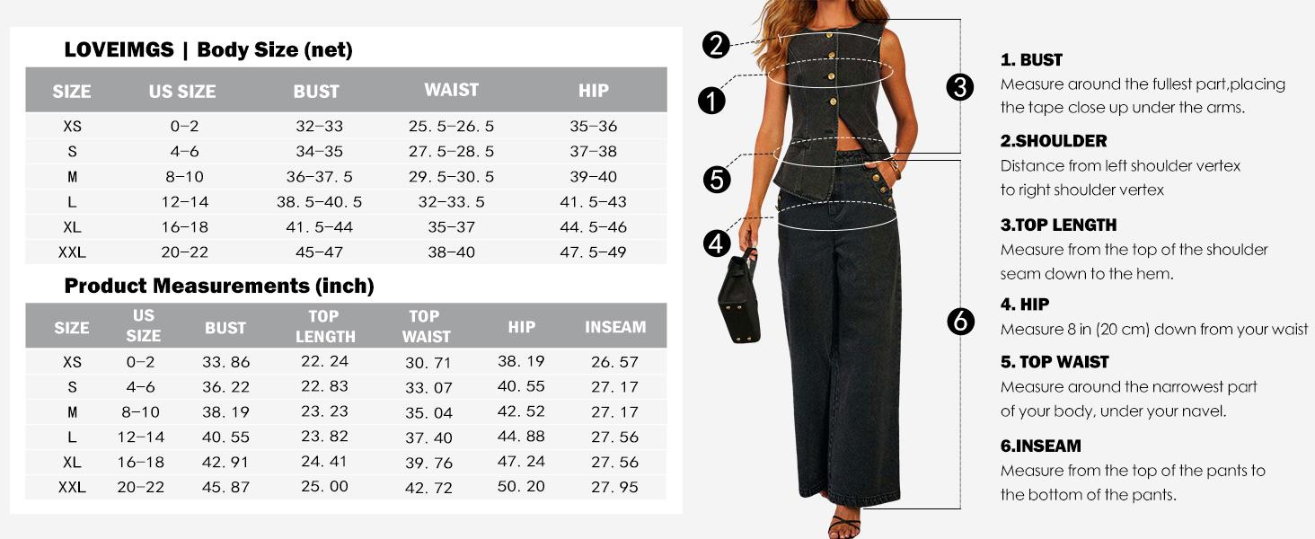 Chouyatou Women Y2K Denim 2 Piece Outfits Button Sleeveless Jean Vest Top Wide Leg Palazzo Jeans Matching Set