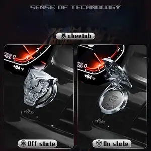 Car One-butn Start Protection Cover Decoration Ignition Switch Butn Protection Sticker Car Interior Supplies Modified Universal-G