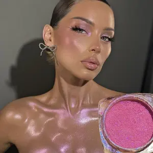 1PC Explosive Gradient Chameleon Eye Shadow Powder, Glitter Shimmer Eyeshadow, Body Glitter Powder, High Pigment, Long-lasting Makeup Effect, Waterproof, Pearlescent Polarized, A Must-have Gift for Goddesses, Perfect for Music Festival Parties