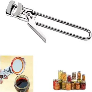 Stainless Steel Handheld Can Opener Adjustable Jaw Easy Open Kitchen Tool, Durable Stainless Steel Design, Perfect for Home Use