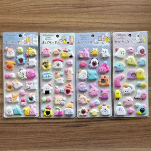 3D foam with diamonds, cute and adorable pet 3D stickers, animal high bubble stickers, children's reward stickers, decorationRandomly ship 1 sheet