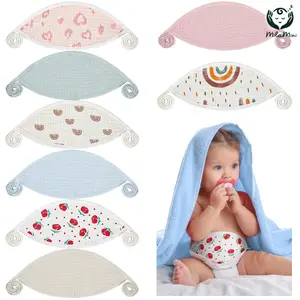 Milamini 8 Pcs Baby Newborn Infant Belly Wrap Adjustable Muslin Comfort Cotton Umbilical Cord Cover Band Infant Umbilical Cord Belly Band Baby Binder Navel Belt for Boy Girl Gifts, 0-12 Months