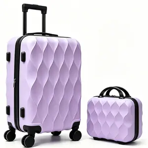 Two Sets Of Luggage Bag, 20" Rolling Suitcase With 14" Handbag, Travel Function Carry-on Luggage, Suitcase with A Password Lock And Wheels, Smooth-Rolling Wheels Suitable for Daily And Lightweight Travel
