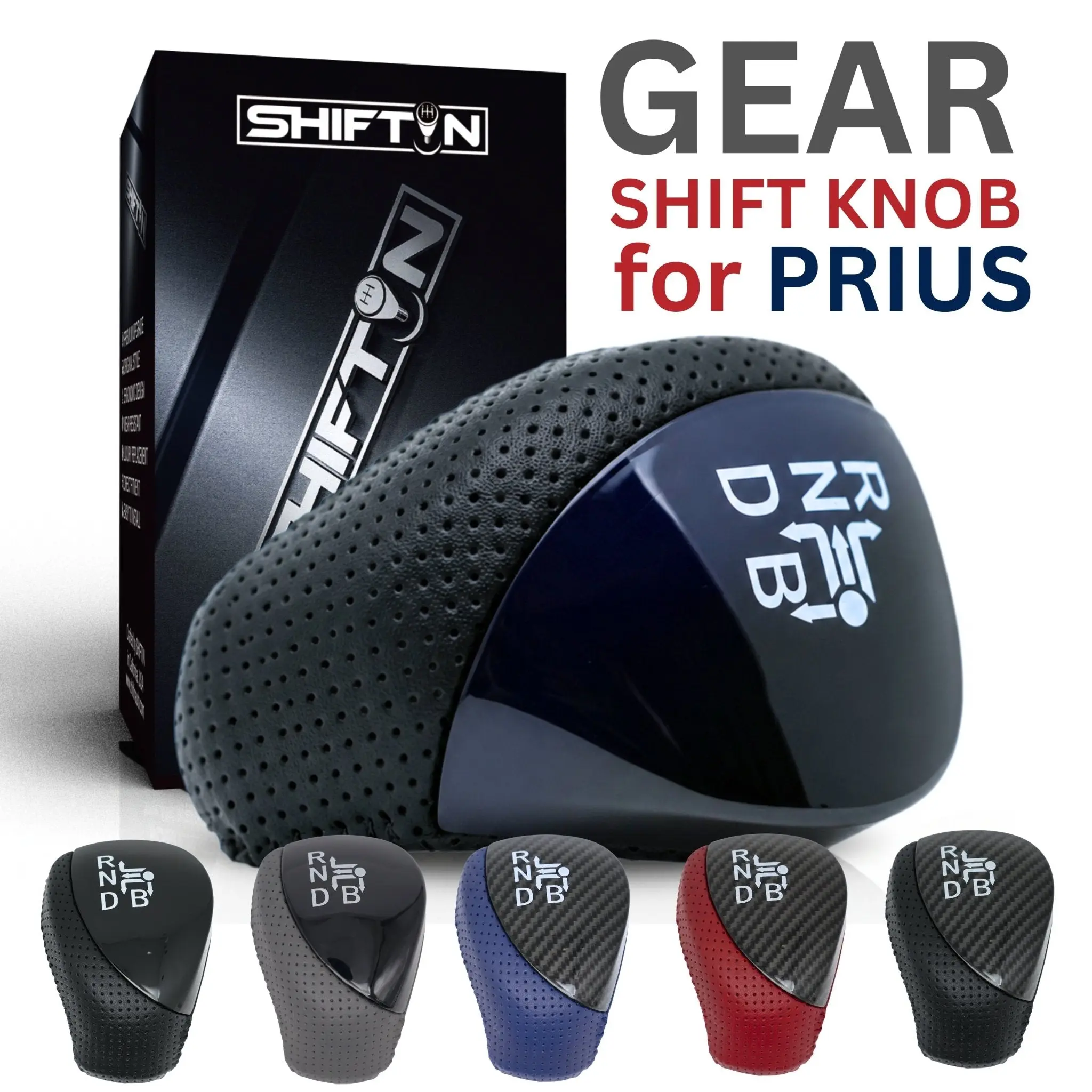 SHIFTIN Premium Replacement Gear Shift Knob Shifter for Toyota Prius Auris Prius Plug-in Hybrid