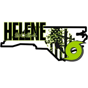 Helene hurricane 3x3 sticker