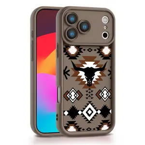 Vintage Western Cowboy Pattern Phone Case, Soft Silicone,Fully Protected and Shockproof For iPhone 17 16 15 Pro Max 14 13 12 11 X Plus Air Pink Girl Mini Dios