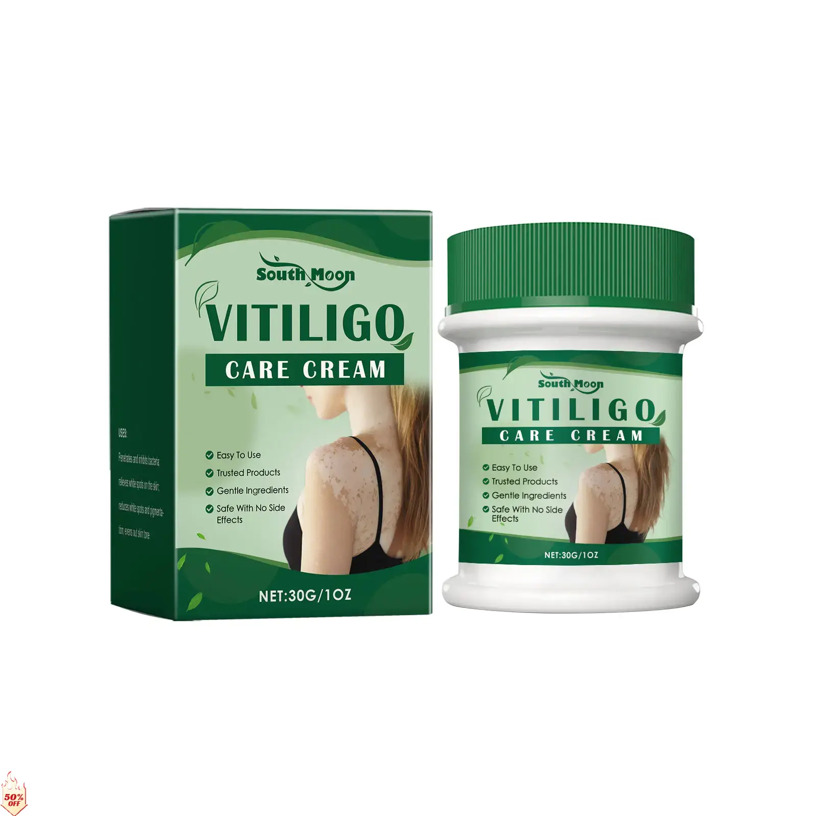 Vitiligo Treatment Cream, Improve Skin Pigmentation, Natural Formula, Suitable for All Skin