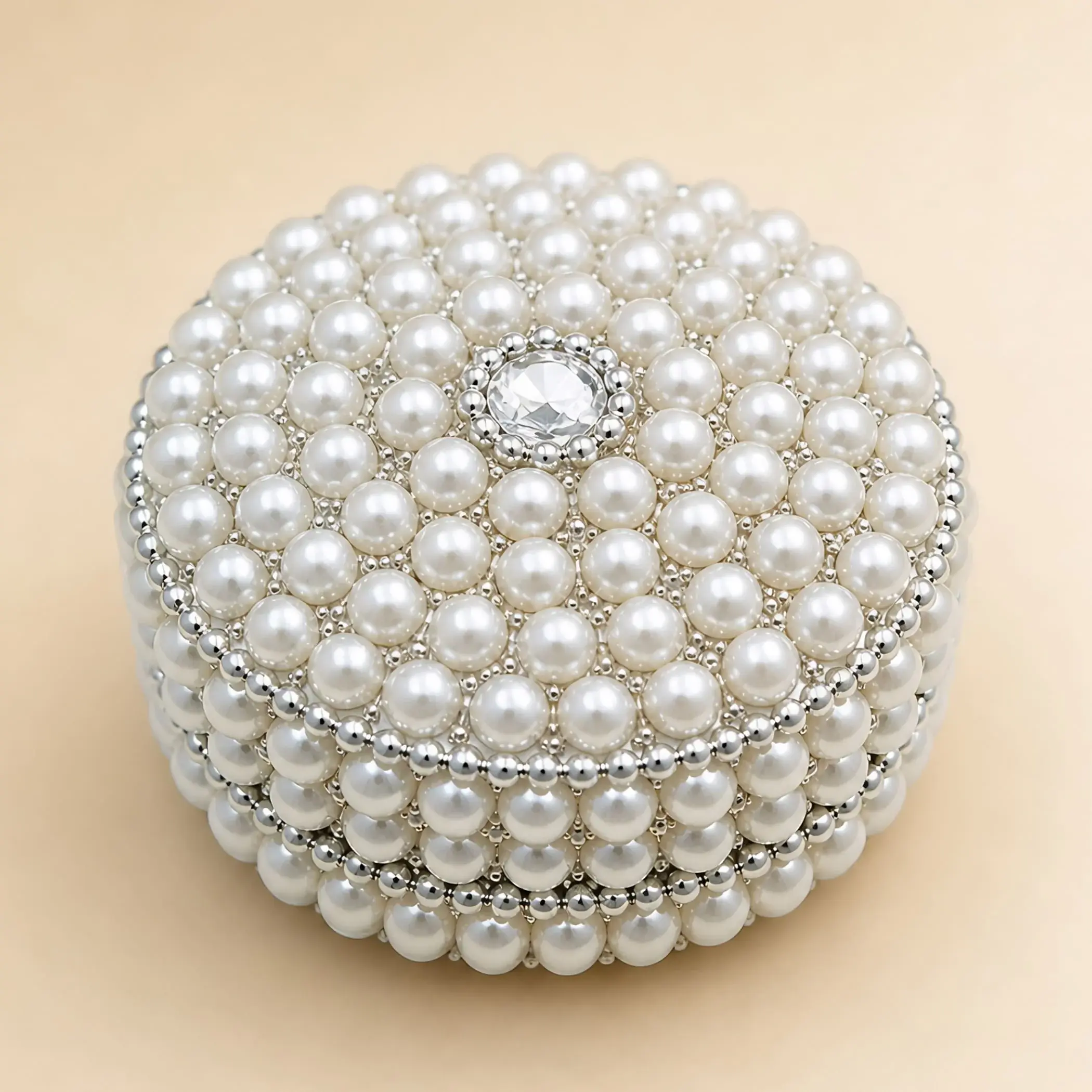 Exquisite Pearl Jewelry Box | Handmade Organizer for Diwali, Weddings & Anniversaries | Cherished Gift for Women & Girls
