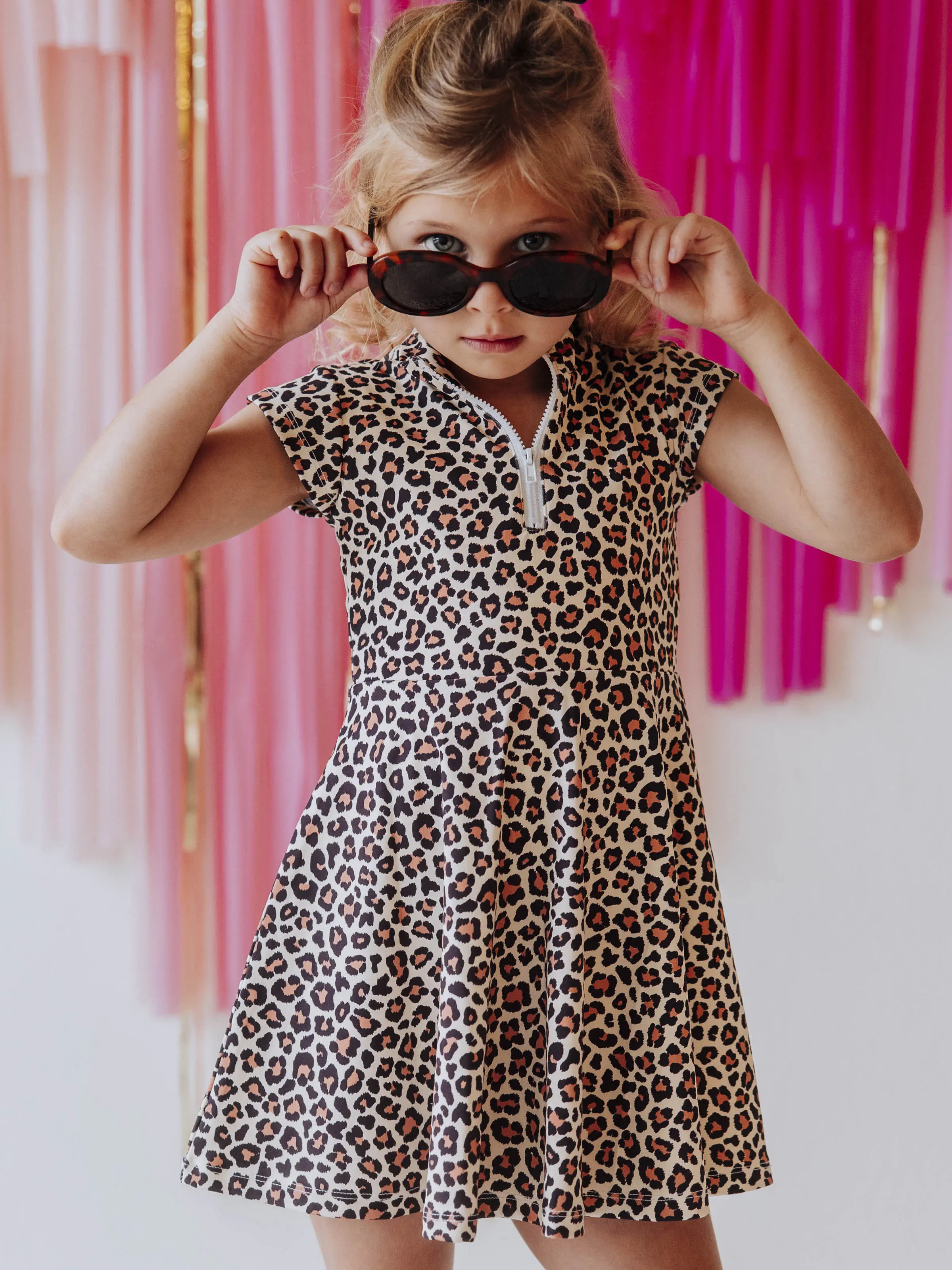 Active Zip Dress - Leopard