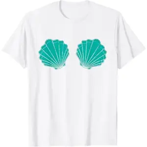 Mermaid Seashell Bikini Sea Shells Mermaid Costume T-Shirt
