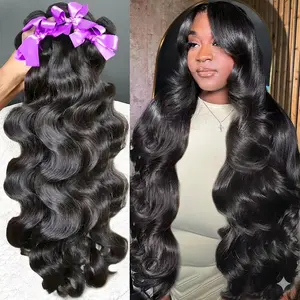 JOPEAR【14A Premium Upgraded】Body Wave Human Hair Bundles 100% Unprocessed Extensions Human Hair Bundles 30 Inch Brazilian Natural Black Color Human Hair Bundles Deal  #Summer
