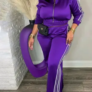 Classic striped high waist s fashion slim design Women's two-piece suit YF024