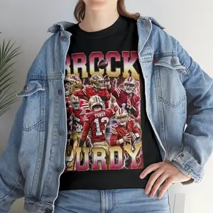 Brock Purdy San Francisco Football Vintage T-Shirt - Retro 90s Design Graphic Tee - Bay Area QB1 Game Day Apparel - Streetwear Cotton Shirt