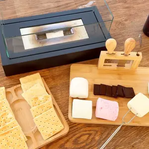 Tabletop Fire Pit with Charcuterie Boards - Smores Maker Kit Indoor & Outdoor, #FallFreshness, Engagement Gifts for Couples, Gifts Ideals for Wedding, Housewarming, White Elephant, Bridal Showers, Christmas Gift#TikTokShopHolidayHaul