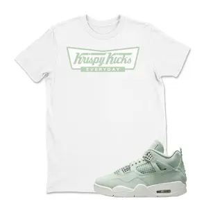 Krispy Kicks Shirt to Match Jordan 4 Abundance, Retro Seafoam Sneaker Tee, Sneakerhead Outfit