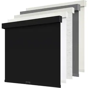 Cordless Blackout Roller Shades Blinds for Windows Free-Stop Pull Down Room Darkening with Valance,Thermal Insulated Woven Fabric Blinds for Home Office,Black 34" W x 72" H