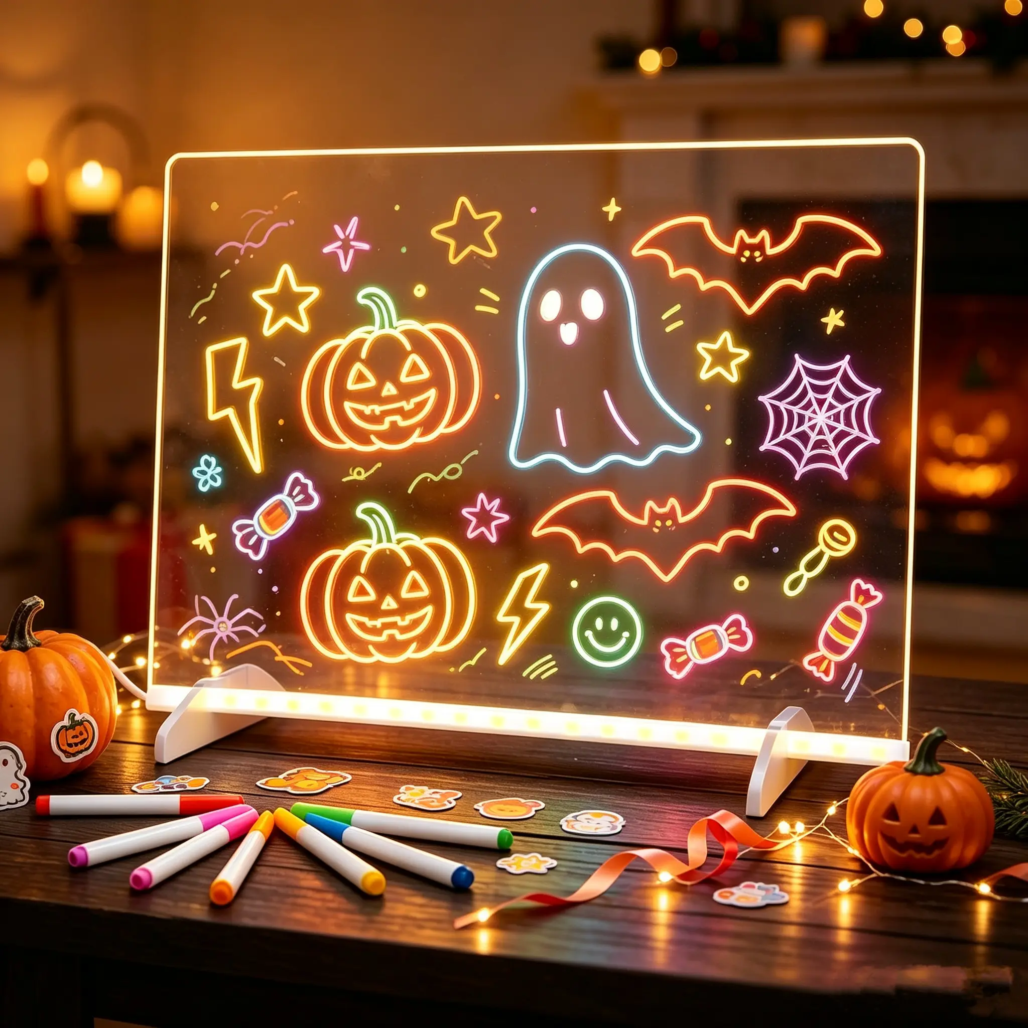 LED Drawing Board,Dry Erase Light-Up Drawing Board with Stand,Markers & Wipes,Erasable Reusable Board Learning,Ideal Birthday & Christmas Gift,back to school,back to school haul