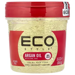 Eco Style Styling Gel, Max Hold, For All Hair Types, Argan Oil, 16 oz (454 g)