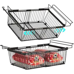 Large Freezer Organizer Bins,Bottom Leak-net,Fit 10 to 20 Cu.Ft Deep Freezer,2 Pack, Expandable//Stackable Chest Freezer Organizer Bins , for Deep Freezer, pantry organizers