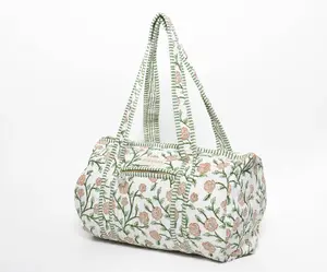 Small Rosevine Quilted Temple Duffel | Ships in ~2 Wks
