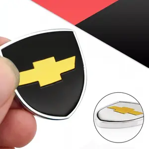 1/2Pcs For Chevrolet Colorado Cruze Captiva Sonic Spark Onix Malibu Hood Emblem Car Front Bonnet Logo Trunk Cover Badge car Metal sticker Car Decals Truck Car Decal