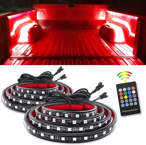 Nilight 2PCS 60Inch RGB Truck Bed Light Strip Kit 180 LED RF Remote Control with On Off Switch Blade Fuse 2Way Splitter Extension Cable for Cargo Pickup Truck SUV RV Boat trailer  dealsforyoudays