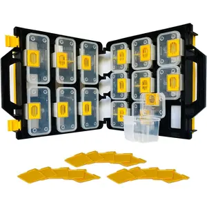 Hardware Tackle Box storage with Patented Removable Compartment Organizer and Reversible Carrying Case for Screws, Nuts and Bolts