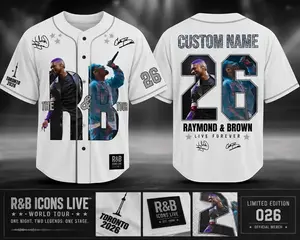 [HOT] Custom R&B Tour Vintage Baseball Jersey - Personalized Music Fan Collectible Gift