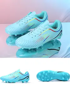 Professional Soccer Training Cleats for Men Women Teens, Lace-Up Seamless Sports Shoes, Ideal for Matches and Practice