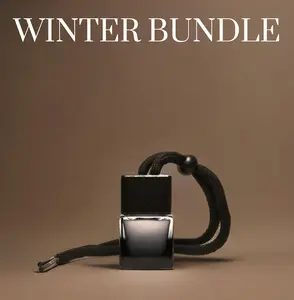 Winter 3 Pack Bundle - Clean Air Co - Hanging Air Freshener -  Candy Cane, Apple Cin. Spice, and Mahogany Teakwood - No Labels - For Cars and Trucks Fragrance